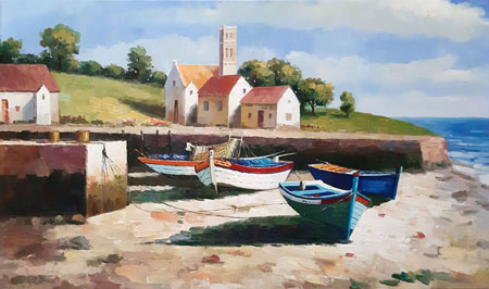 2241-T3 | 90cm x 60cm | bateaux sur terre 